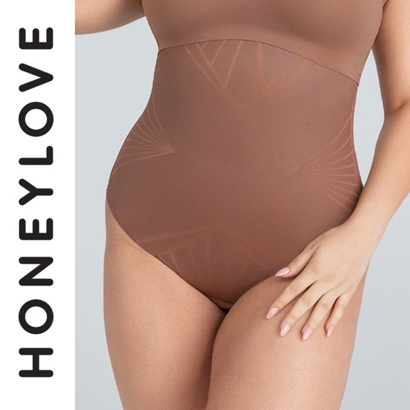 Honeylove Shadow Sculpt High Waist Brief in TOFFEE Plus Size 2X Shapewear Faja - Picture 2 of 15